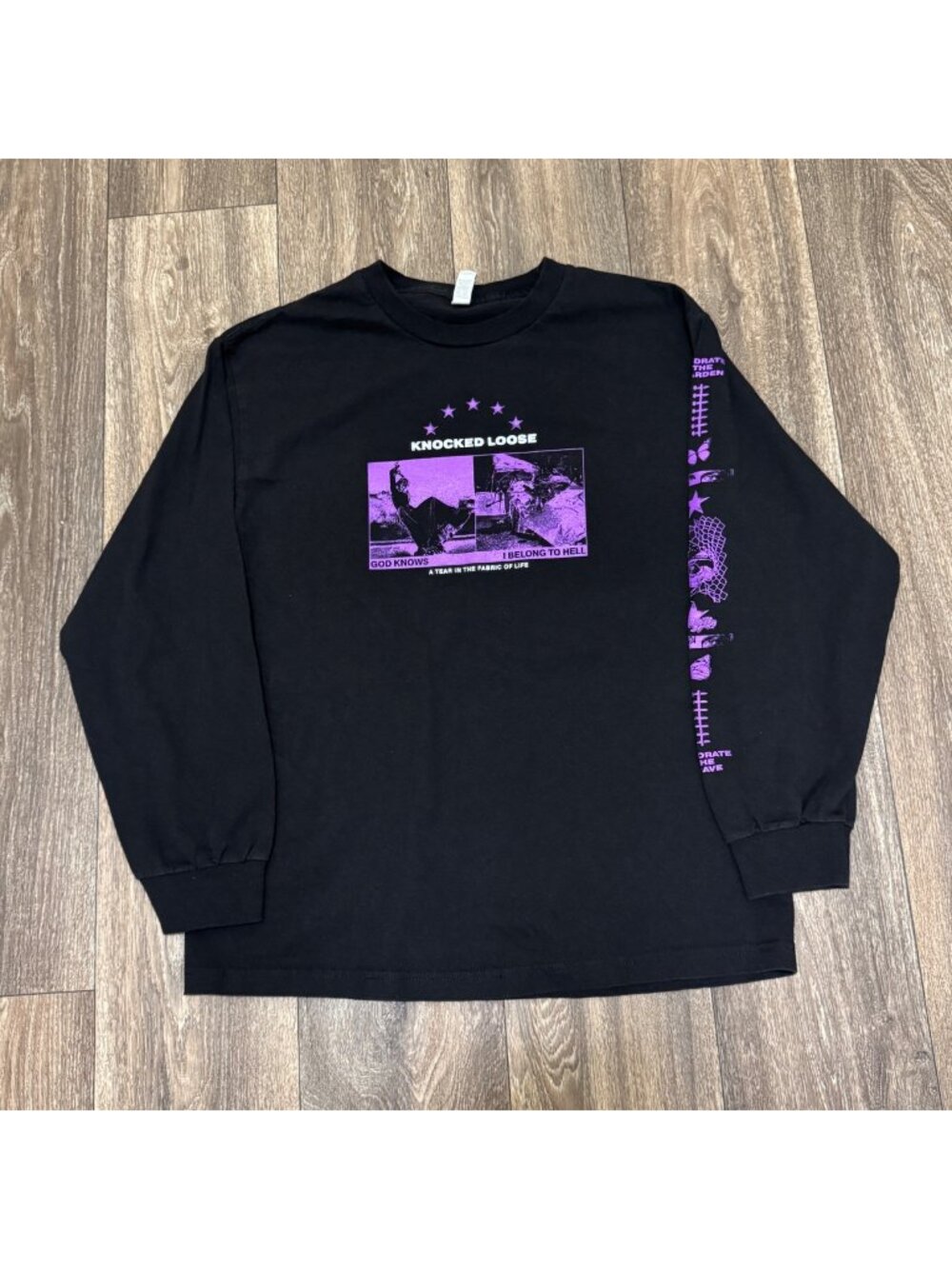 Knocked Loose God Knows Long Sleeve Shirt Men's M Black Metalcore Hardcore Merch